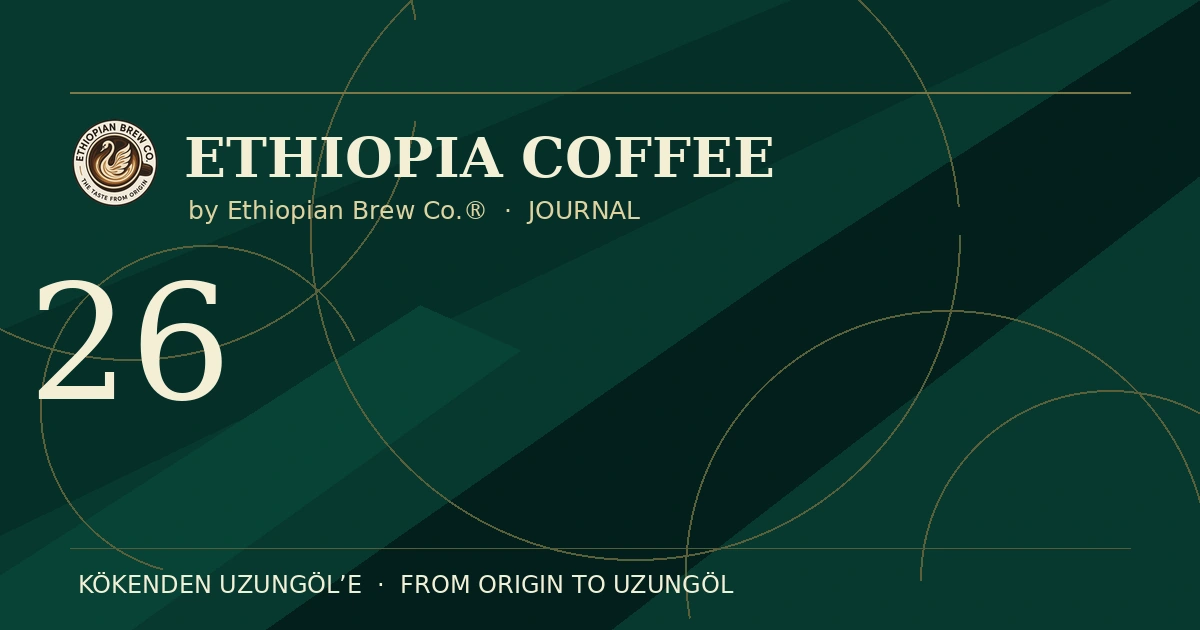 Ethiopia Coffee’nin altı kahve yöresi ve farklı hazırlama ihtiyaçları için kullandığı dokuz profesyonel kahve değirmenini temsil eden Journal kapağı